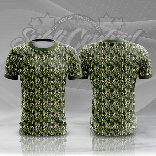 Camouflage Design Full Print Roundneck Shirt Thumbnail