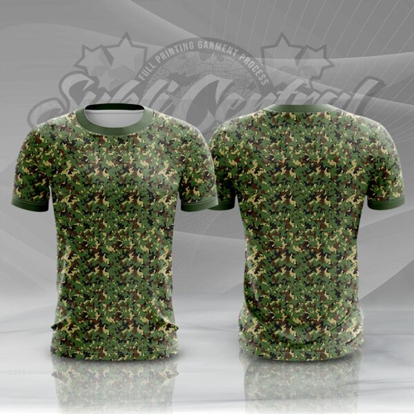 Camouflage Design Full Print Roundneck Shirt Thumbnail